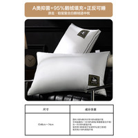 水星家纺枕头枕芯 鹅绒复合枕95%白鹅绒A类抑菌正反可睡轻奢酒店居家枕头