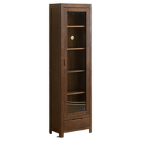 原始原素实木书柜书架北欧简约风橡木书橱书房收纳柜展示柜0.55米A3171