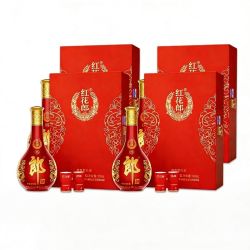 郎酒 红花郎15 酱香型白酒 53度 500ml*4瓶 礼盒装