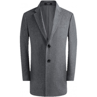 雅戈尔（YOUNGOR）大衣男士秋冬青年男大衣羊毛羊绒面料商务大衣 灰色VYSY017123DXY S 165/88A