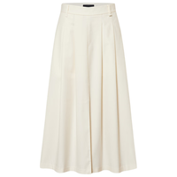 MO&Co. 半身裙2026春高腰宽松A字及踝长裙压褶通勤风裙子MBF1SKTT16 米白色 S