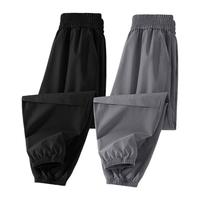 真维斯童装女童运动裤夏款儿童夏季薄款速干防蚊裤女大童冰丝裤子 【春秋卫裤2件装】灰/J纯色-浅紫/J纯色