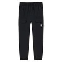 NIKE 3BRAND 耐克男童梭织长裤2025春季儿童休闲运动裤 正黑色 140 /60 【身高128-140cm】