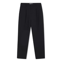 丽丽 LILY2024春女装商务通勤设计感不对称显瘦高腰九分西式休闲裤 510黑 S