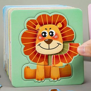 儿童恐龙拼图益智玩具2岁入门级大块拼图1至3岁宝宝早教智力拼板