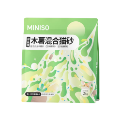 名创优品 猫砂木薯矿石混合钠基膨润土猫砂