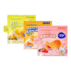小鹿蓝蓝 宝宝儿童低筋面粉松饼粉胚芽粉 三口味更划算260g3袋