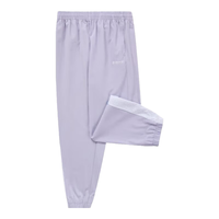 鸿星尔克童装儿童裤子女童梭织长裤25年夏季舒适运动长裤 如梦紫 130