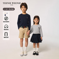 Teenie Weenie Kids小熊童装25春夏新款男女童宝宝简约圆领长袖T恤打底衫