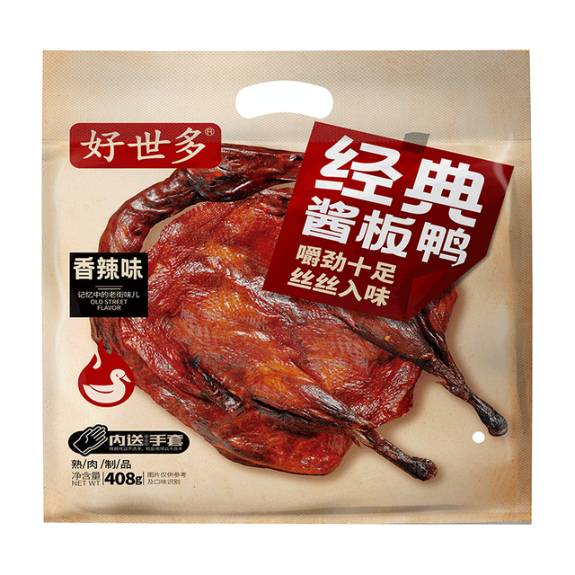 今日必买：好世多 湖南长沙酱板鸭香辣味408g*1