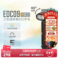 奈特科尔 edc09多色温102°转角1600流明泛光edc超薄usb直充手电 标配