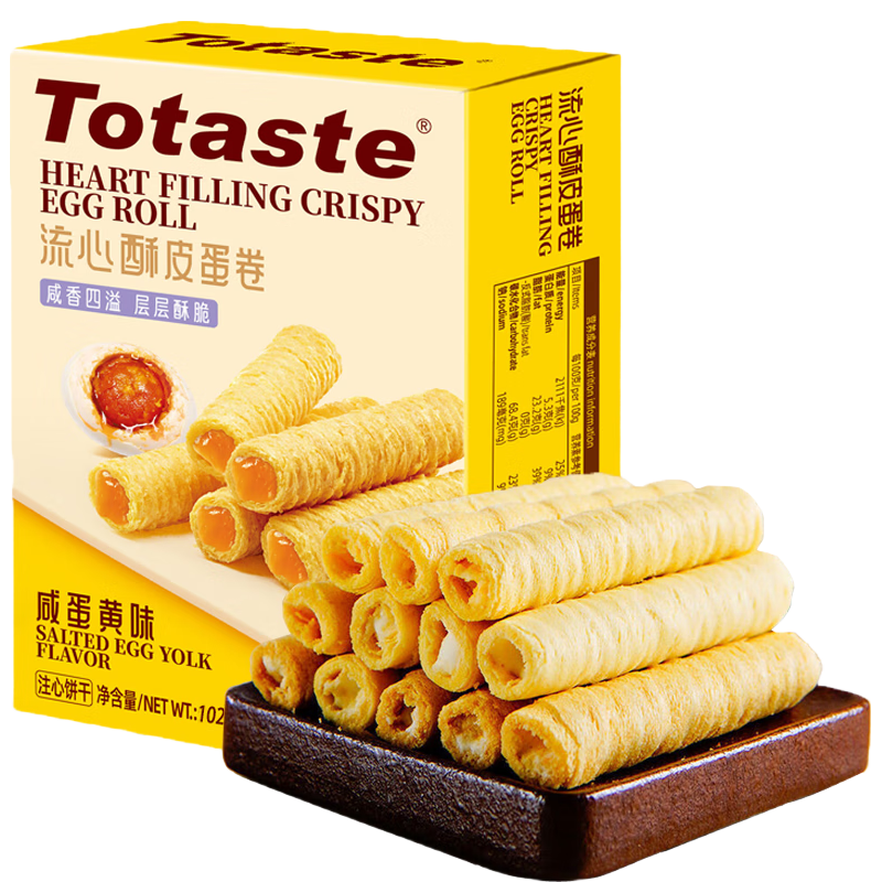  Totaste/土斯 咸蛋黄流心 儿童鸡蛋卷