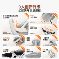UE/永艺 护腰 人体工学椅 12向扶手 搁脚 X5 Pro灰色-12向扶手-带搁脚