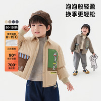 马拉丁 童装儿童羽绒服冬款男小童趣味口袋衬衫感轻薄羽绒服