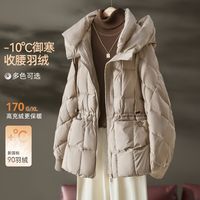 IHIMI/海谧【气质连帽羽绒服】25冬连帽收腰保暖百搭羽绒服女