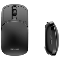  DeLUX/多彩 折叠滑盖设计 无线鼠标  MF20 Pro茱萸粉 【蓝牙+2.4G】