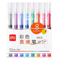 deli/得力 速干 彩色中性笔套装 粉色5支