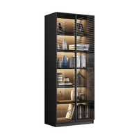 唐辑轻奢玻璃门书柜自由组合书架落地客厅展示柜储物柜双门60cm长 双门60cm长（促销款）