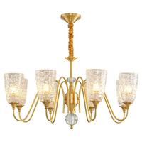 大观园 DGY）法式复古客厅主灯中古风简约轻奢大灯欧式大厅玻璃吊灯