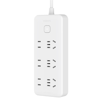 飞利浦 新国标插座 大间距6插位总控 1.8米 带儿童保护门 宿舍插插/接线板总控6位 1.8米