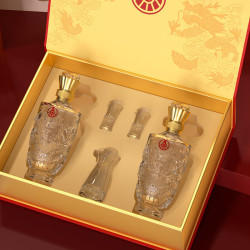 五粮浓香 五粮液股份出品 喜福盛世 52度 500mL 6瓶 礼盒整箱装（含3个双支礼盒）