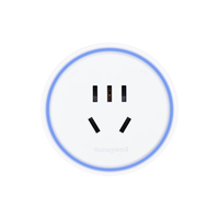 霍尼韦尔（Honeywell）A8pro轨道插座五孔插座适配器 滑动轨道排插 可移动插座LED灯圈 【带灯】白五孔插座适配器