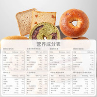 田园主义全麦面包贝果欧包吐司大礼包无蔗糖减低0碱脂水粗粮早餐面包零食 全麦面包大礼包6袋(423g)