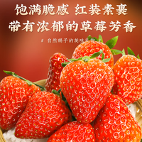 京觅99红颜奶油顺平草莓水果生鲜净1.8斤装15g-20g中果  源头直发