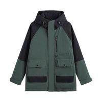 GXG 撞色拼接连帽男士羽绒服