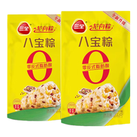 三全龙舟粽端午真空粽子甜粽咸粽猪肉蛋黄粽组合装 八宝粽*2袋4只