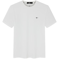 七匹狼短袖T恤2025夏圆领短t【凉感抗菌持久如新】通勤百搭体恤衫 803(本白) 4XL 190/104A