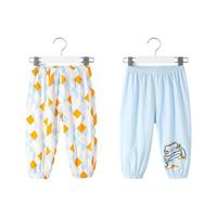 舒贝怡 EX0041 儿童灯笼裤 蓝汽车+蓝三角 130cm
