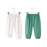 舒贝怡 EX0041 儿童灯笼裤 绿狮子+白灰树 120cm