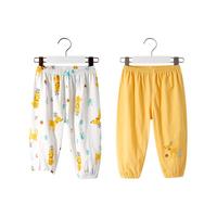 舒贝怡 EX0041 儿童灯笼裤 满印小鹿+黄色 80cm