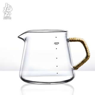 九土手冲玻璃滤杯V60型冲杯01小号咖啡滤杯套装加厚家用手工滴滤过 透明竹藤壶