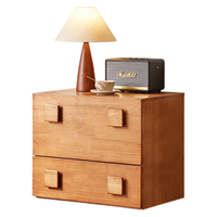 大海边实木床头柜电视2026新款中古风客厅家用复古卡门柜边柜储物置物柜