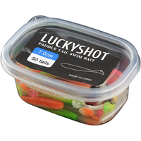 飓利强 t尾软饵路亚假饵淡水T尾软虫鳜鱼远投倒钓假饵套装德州钩组配件 T尾软饵【50条/盒】5cm