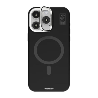 猿气 液态硅胶 隐藏式镜框支架 融黑 iPhone 15 Pro Max 手机壳