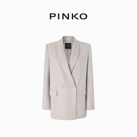 PINKO 牌砸 PINKO女 双排扣水钻夹克小众设计质感通勤休闲外套