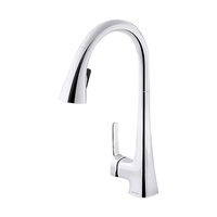科勒(KOHLER)厨房龙头水槽抽拉式洗菜盆龙头家用伸缩冷热水360°旋转 K-22867T-4-CP抽拉龙头银色