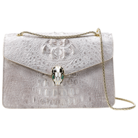 欧洛尔泰国鳄鱼皮女士包包欧美时尚真皮单肩包新款高档轻奢斜挎包七夕