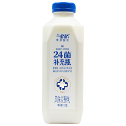 兰格格 草原酸奶 24菌补充瓶720g*1 低GI低脂肪0蔗糖酸奶