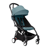 STOKKE 思多嘉儿 YOYO³系列 全能型轻便婴儿推车 白色车架+湖水蓝座垫