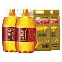 胡姬花 土榨花生油 5L*2 金龙鱼御品稻花香大米 5KG*2 粮油套装