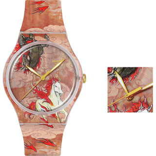 斯沃琪（Swatch）马年特别款生肖手表驭云破界 新年圣诞石英腕表SUOZ369