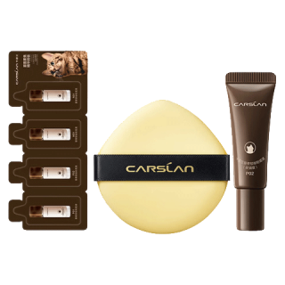 卡姿兰 双猫粉底液 4.0夜猫粉底液P02 7.5g+四联包+粉扑