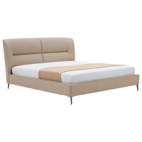 顾家家居（KUKA）全皮软床设计师款主卧大床双人床1.8米x2米B022奶杏色+撑腰3Dmax