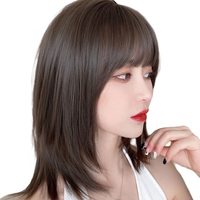 纤缕 高仿人发 女士假发套 冷棕色
