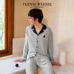 TEENIE WEENIE 小熊睡衣 男女款莫代尔情侣长袖家居服套装