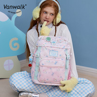 VANWALK 野餐系列 学生开学指南16寸大容量双肩包女生轻便通勤书包